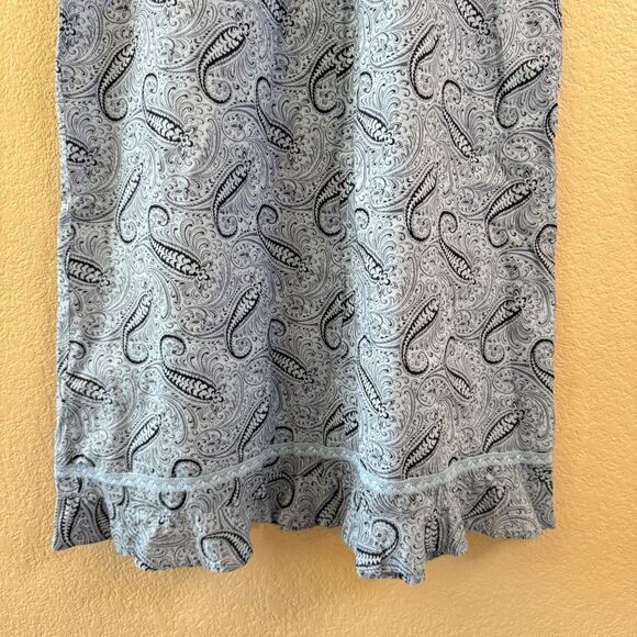 Tommy Hilfiger Y2K Slip Midi Dress Womens Size 8 Blue Paisley Empire Waist - Picture 9 of 13